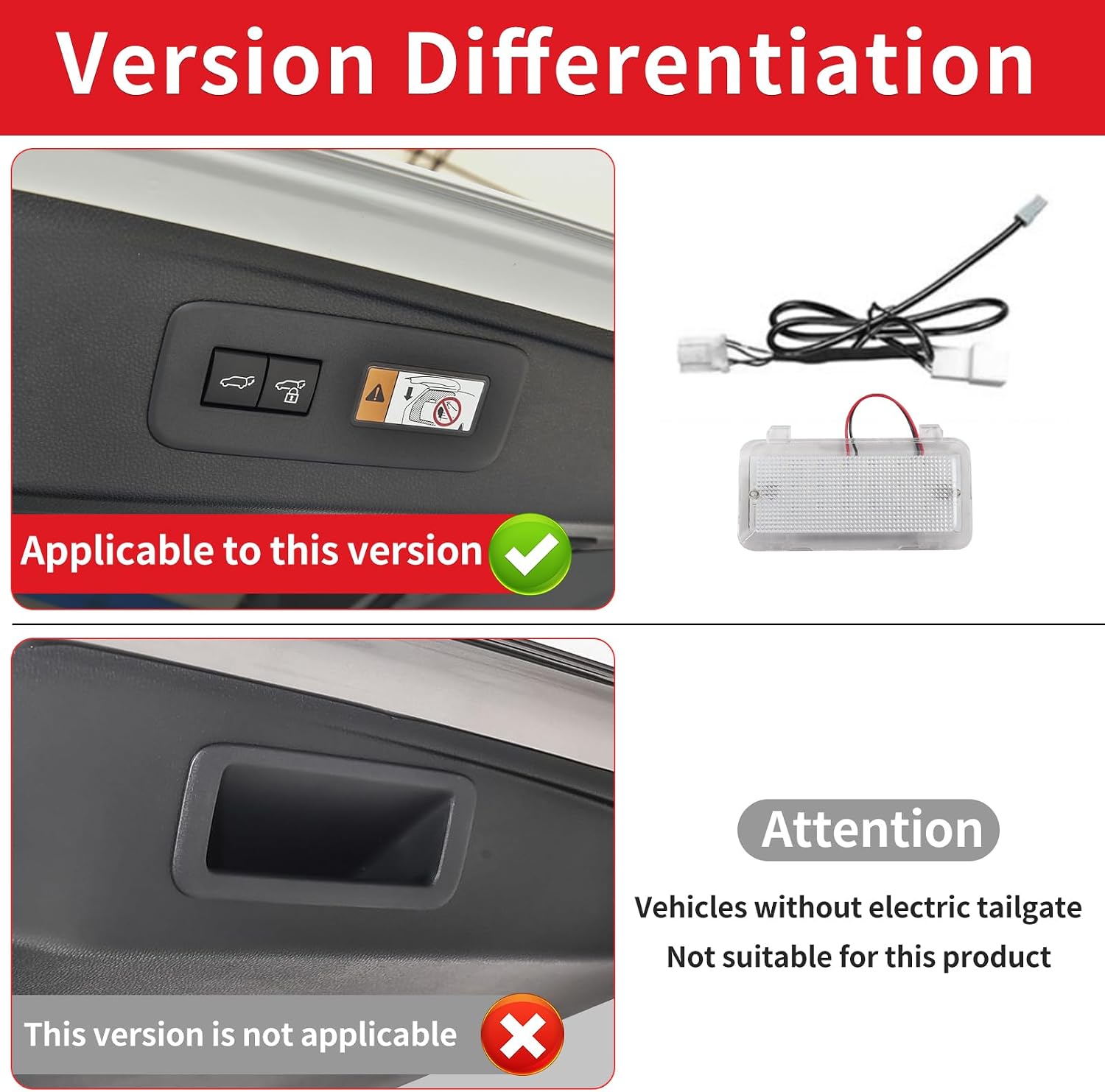 Tailgate Decorative Lights for 2024-2026 Toyota Land Cruiser 250 1958 Prado Lc250 Trunk High Brightness LED Lighting Punch-Free Waterproof Interior Modification Accessories (Electric tailgate)