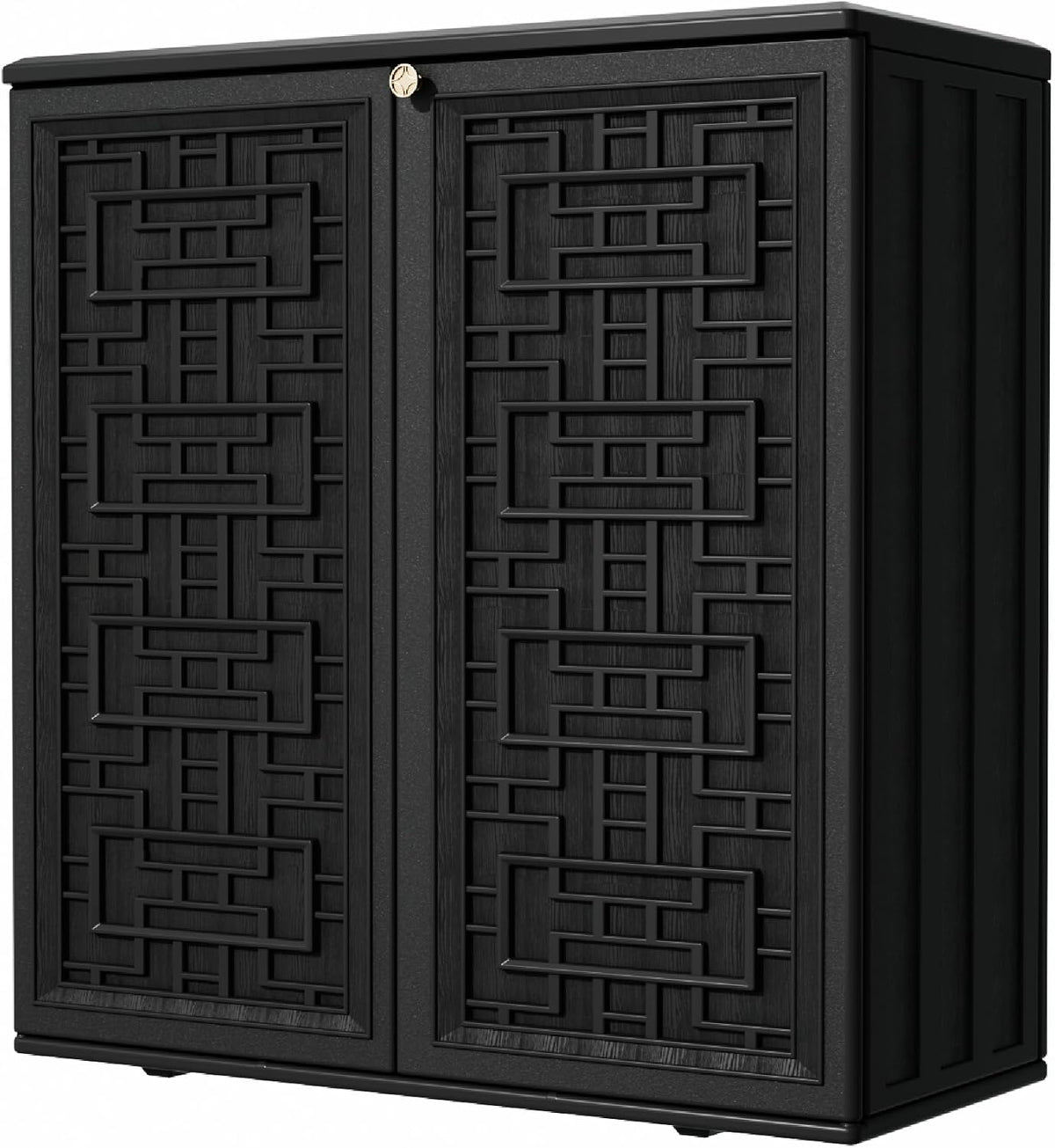 mrosaa outdoor storage cabinet waterproof with shelf,resin storage, main product view