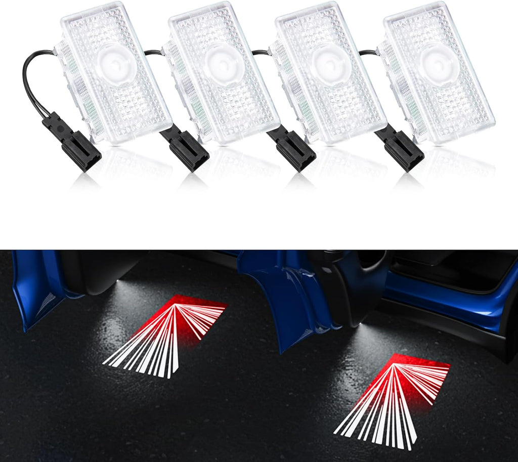 Motrobe 4PCS Puddle Lights for Tesla Model Y Juniper 2025 2026 Model 3 Highland 2024-2026 4K HD Ultra-Bright Light Carpet Door Projector Lights No Error Code Never Fade Tesla Accessories