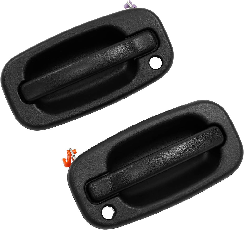Gledewen Exterior Door Handle Front Left & Right Pair with Key Hole | for 1999-2007 Chevy Silverado Suburban Tahoe Avalanche GMC Sierra Yukon Cadillac Escalade | Replaces# 15034985, 15034986