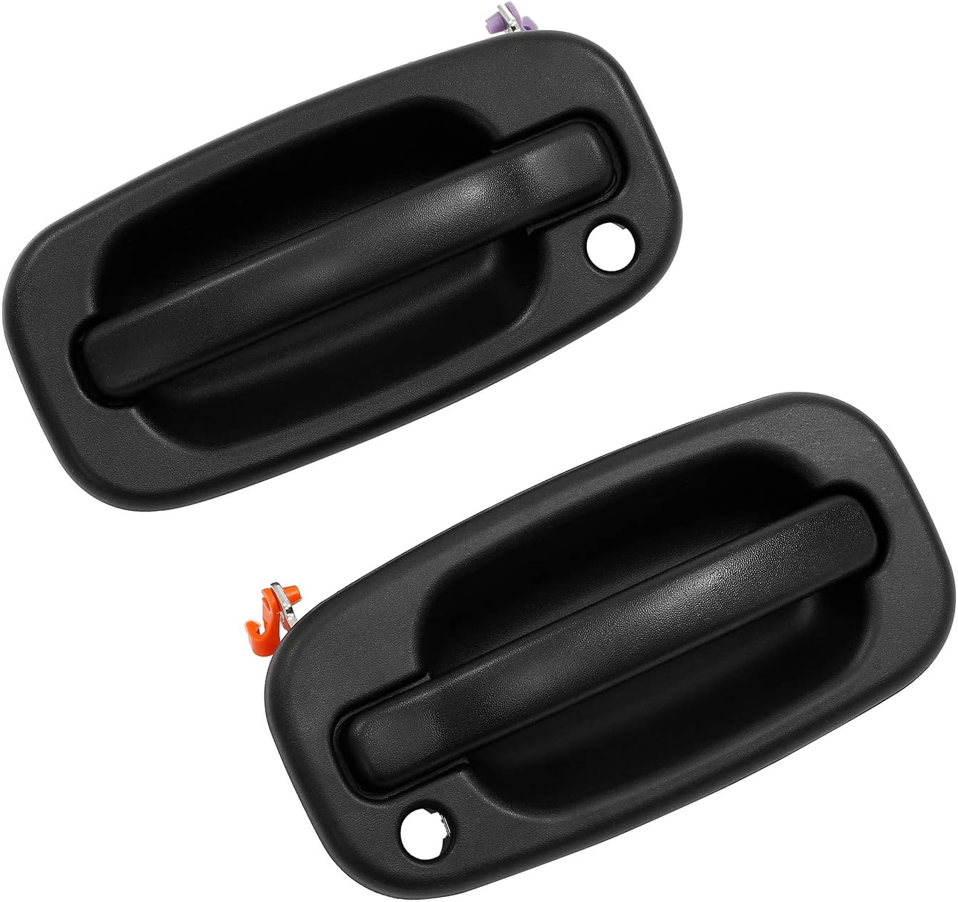 Gledewen Exterior Door Handle Front Left & Right Pair with Key Hole | for 1999-2007 Chevy Silverado Suburban Tahoe Avalanche GMC Sierra Yukon Cadillac Escalade | Replaces# 15034985, 15034986