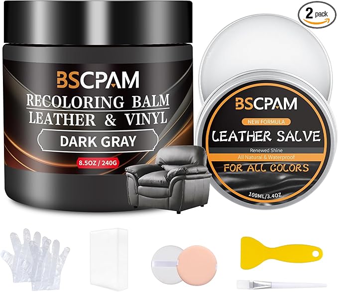Dark Gray Leather Recoloring Balm by BSCPAM