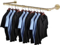 addgrace industrial iron pipe clothing garment rack wall, main product view
