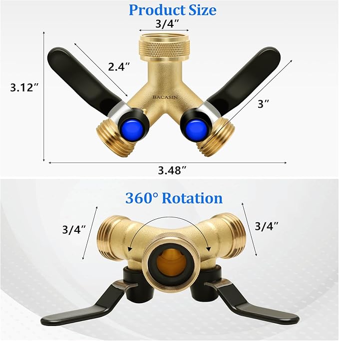 2 Pack Hose Splitter 2 Way Heavy Duty - Image 7