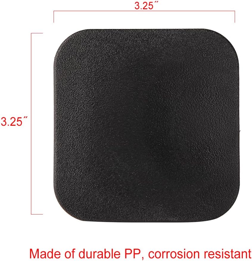 CZC AUTO Trailer Hitch Cover, 2 inch Tow Receiver Tube Plug Cap, 2" Black Hitch Ball Insert Compatible for Toyota Mercedes Mopar Audi F150 Ford GMC Truck Chevy Jeep Lexus 4runner (2"X2" 1Pack, Black)