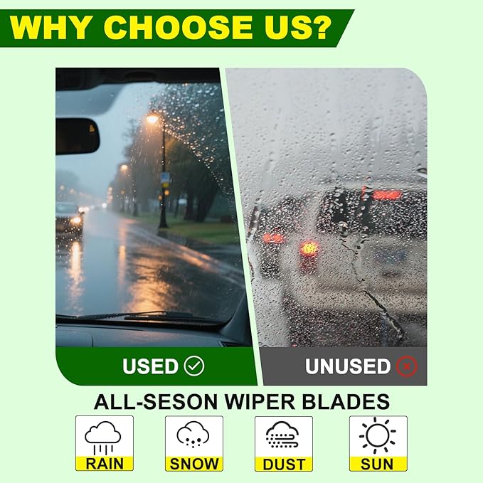 QUALITY 21in + 20in Premium All-Season Windshield Wiper Blades - Image 4