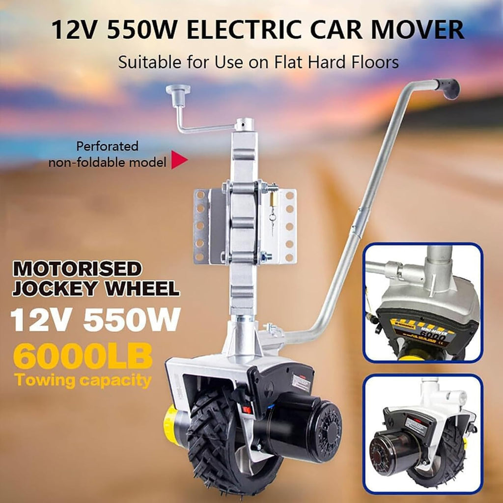 Electric Motorised Trailer Dolly 550W 12V Tool for Moving Caravans, Boats, and Trailers - Mobile Equipment for Easy Transport and Maneuverability