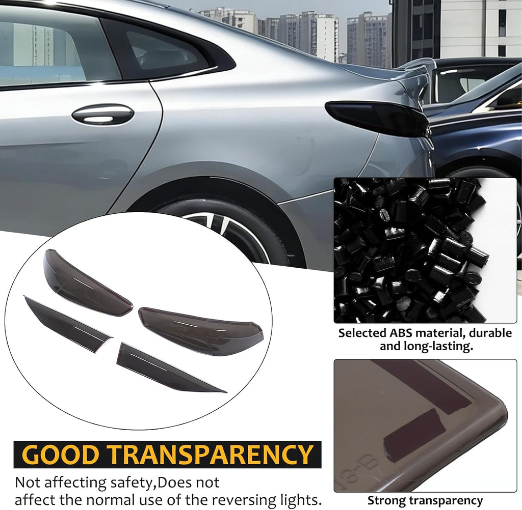 Sekhyna Car Tail Light Lamp Cover for BMW,Rear Tail Light Shell Trim Cover,Rear Lamp Shade Brake Indicator Light Accessories (BMW 2 Series F44 2020-2024 Model, 4PCS
