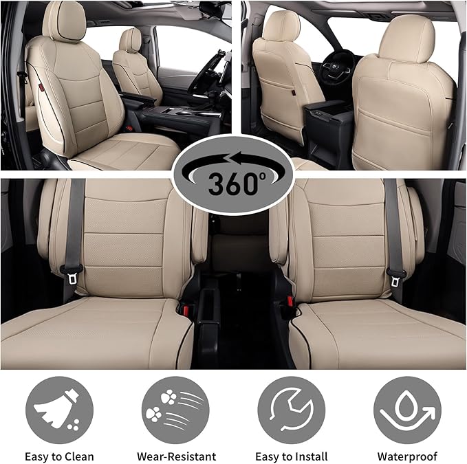 EKR Sienna Seat Covers for 2011-2020 Toyota Sienna LE, XLE Premium 2nd Row - Image 3