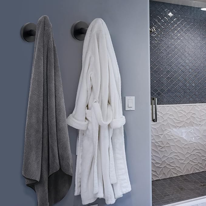NearMoon Bath Towel Hooks- SUS 304 Stainless Steel Robe Hook Holder, Heavy Duty - Image 2