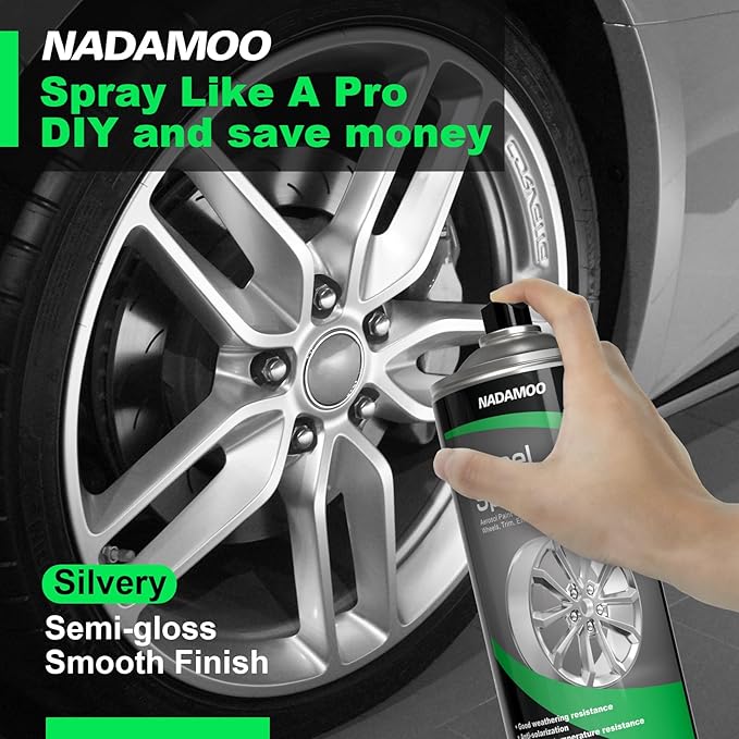 NADAMOO Aluminum Wheel Spray Paint, Semi-gloss Aerosol Car Rim Paint - Image 2