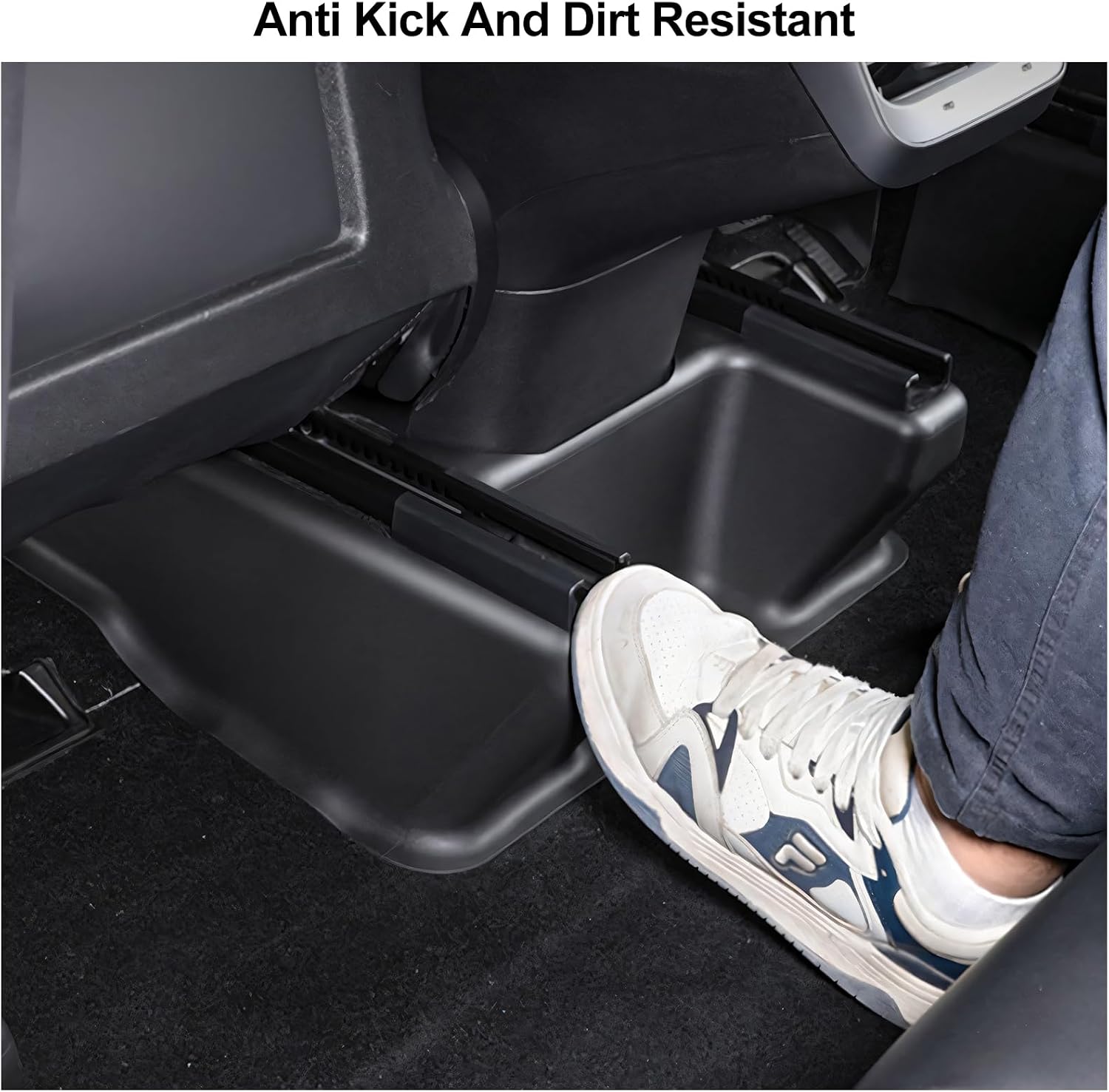 7 Pieces of Front Seat Rail Protectors, for Tesla Model Y Juniper 2025 2026,Under Seat Floor Mat Protectors for Model Y Juniper Accessories in Black