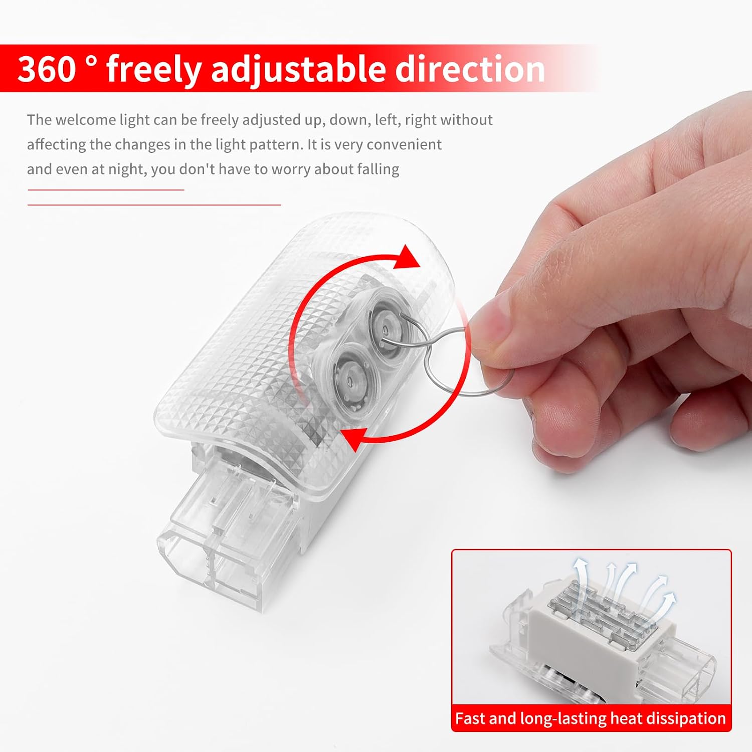 Car Door Light Logo Projection Lamp for 2024-2026 Toyota Land Cruiser 1958 250 Prado Lc250 Dynamic No Fade HD LED Car Welcome Projection Lamp Ambient Foot Light Land Cruiser 2026 Accessories
