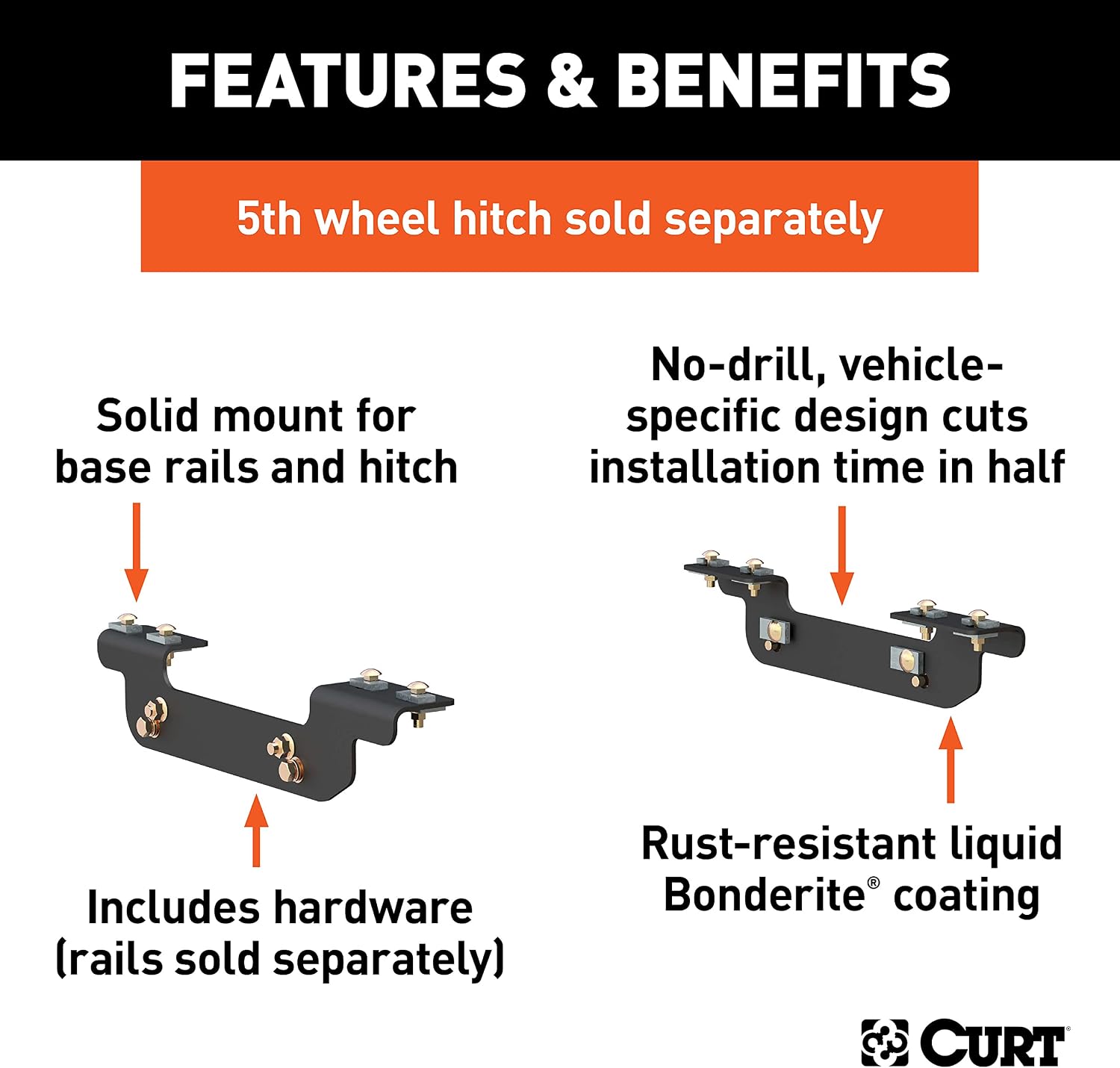 Curt 16411 Custom 5th Wheel Bracket Kit