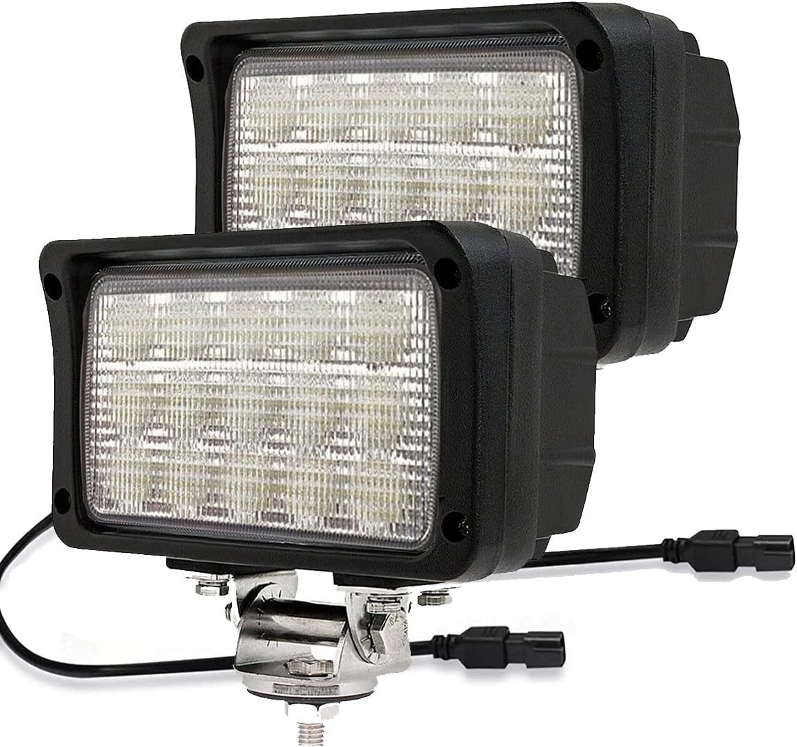 2PACK 6.3IN 45W Led Work Lights 12v/24v 4500LM 6500K Rectangular Foglights