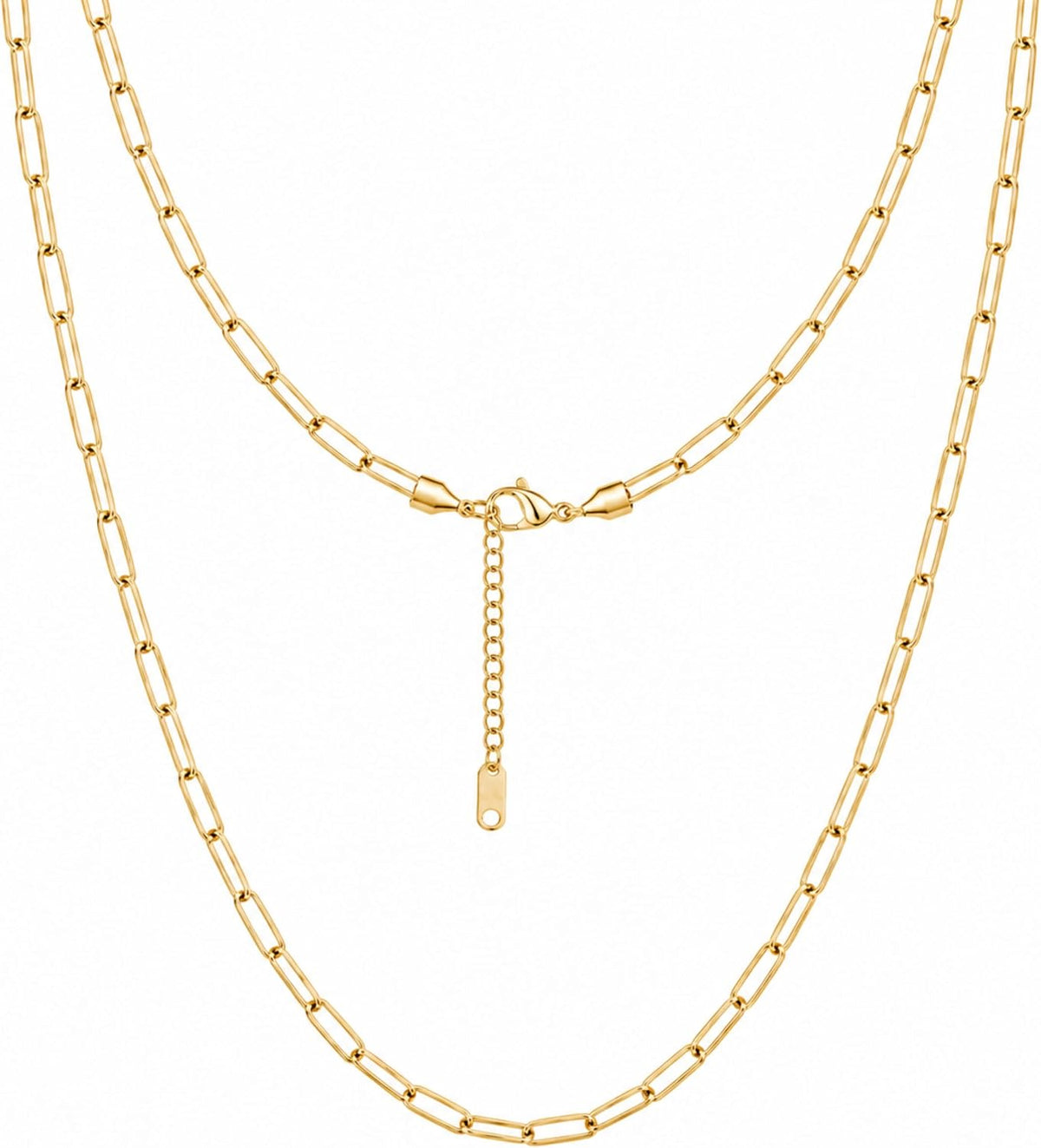 kisper paperclip chain necklace for women 14k gold, main product view