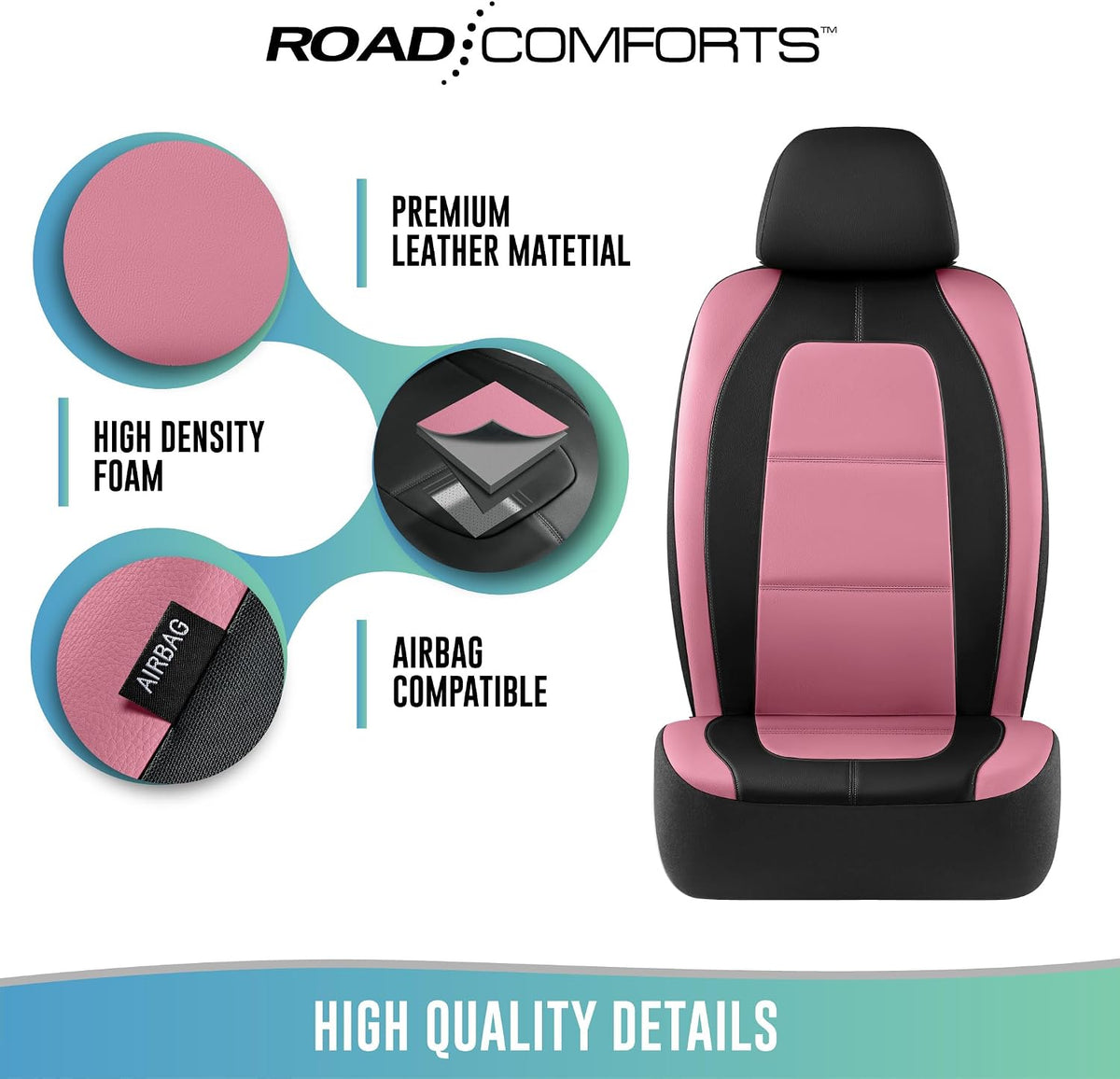 road comforts car seat cover, leather car seat, package contents