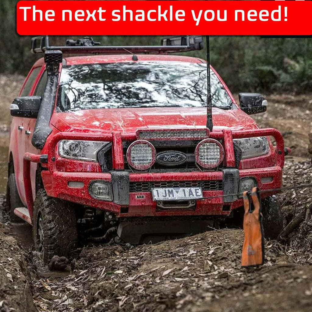 Soft Shackle 1/2" X 22 Inch (57,000LBS) Breaking Strength, Synthetic Road Recovery Rope for Sailing SUV ATV 4X4 Truck Jeep 2 Pack -Safer Than Metal Shackle