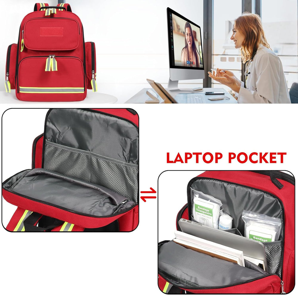 Gatycallaty First Aid Backpack - Multi Pocket Emergency Medical Bag for Campi...
