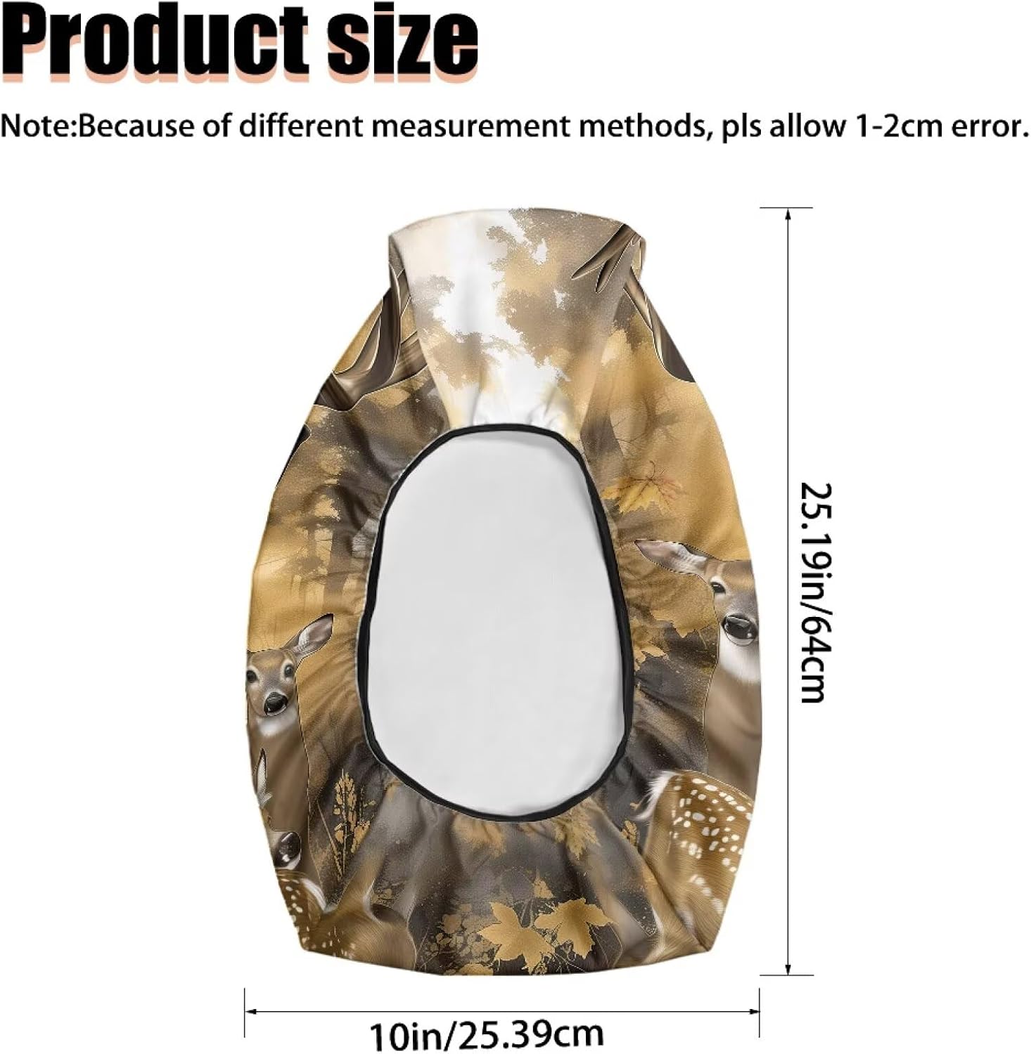 Camo Hunting Deer ATV Seat Cover Waterproof Material Non-Slip 4 Wheeler Seat Cover All Weather ATV Protection Accessory Compatible with Most Models