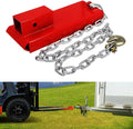 ELITEWILL Forklift Trailer Hitch Attachment, 2" Forklift Hitch Attachment Receiver Industrial Pallet Forks Towing Adapter with Safety Chain Heavy Duty for Warehouse Construction Farm
