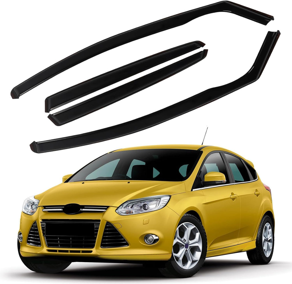 4pcs in Channel Rain Guards Fit