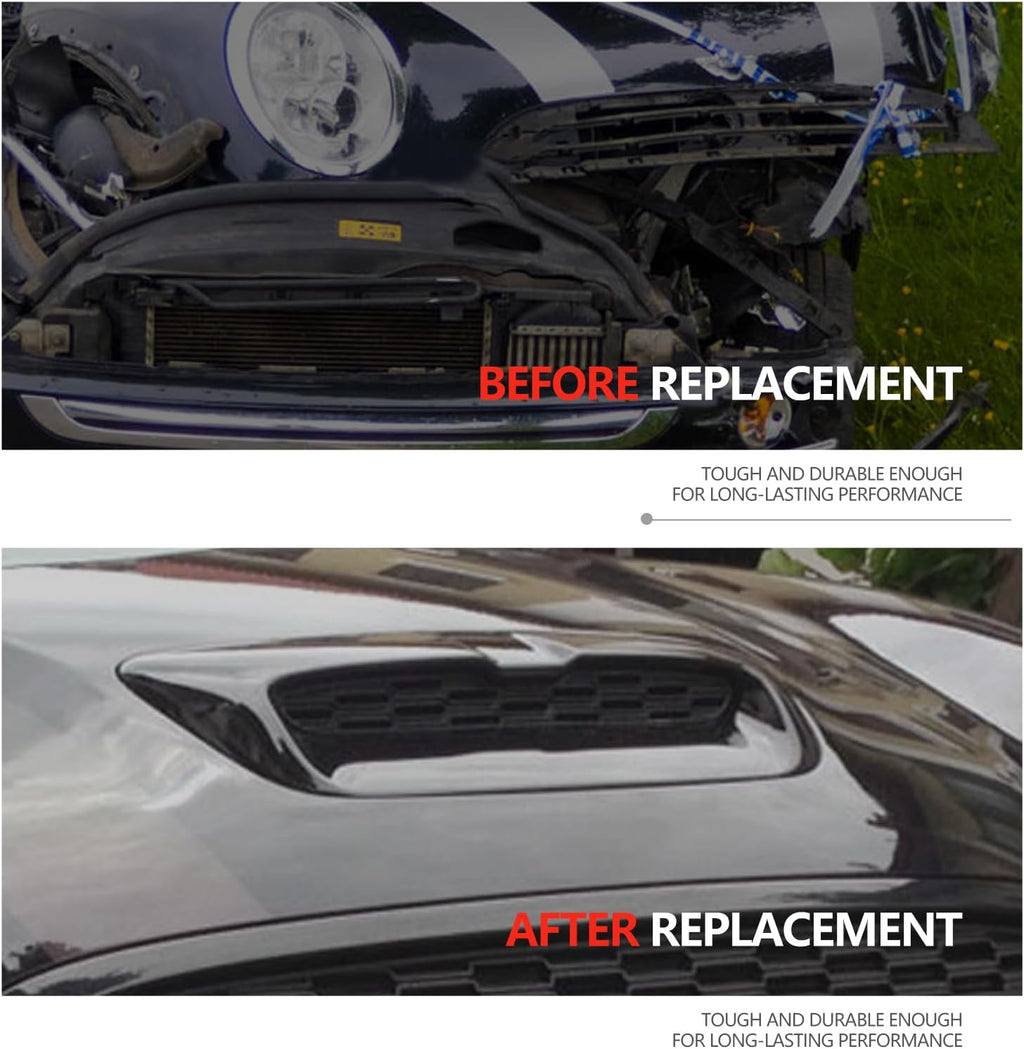 51132756095 Hood Scoop Fit for 2007-2013 Mini Cooper S R55 R56 R57 R58 R59 Hood Bonnet Vent Scoop Cover