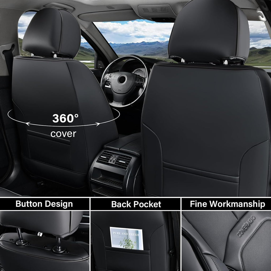 coverado car seat covers full set, premium nappa shown in use
