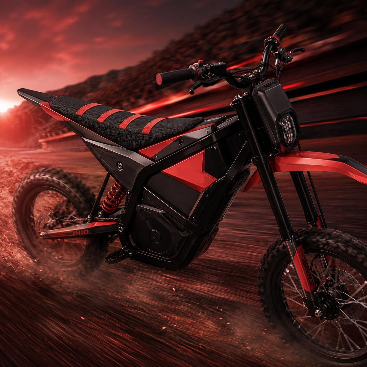 Seat Cover for Yozma IN10 eBike, Non-Slip Cousion Upgrad Seat Skin for Electric Dirt E Bike IN 10, Off-Road Motocross DirtBike Seat Wrap Protector Black Accessories (Black)