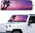 DaisyInner Windshield Sun Shade Compatible with Jeep Jk Jku Jl Jlu 1997-2023 and Compatible with Gladiator Jt 2020-2023 Foldable Windshield Sunvisor Blocks UV Rays (Sunset, 16.5" x 52.5")