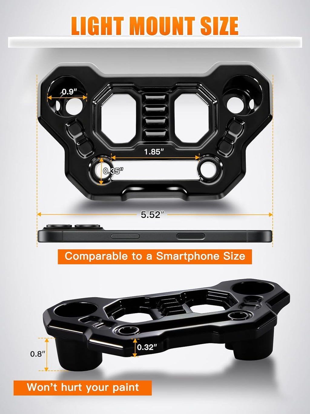 UNI-SHINE 2-Pack Hood Mounting Brackets for Light Bar Fit for Jeep Wrangler JL JLU Gladiator JT 2018–2026 Aluminum A-Pillar Auxiliary Cowl Mounts for LED Pod & Ditch Lights