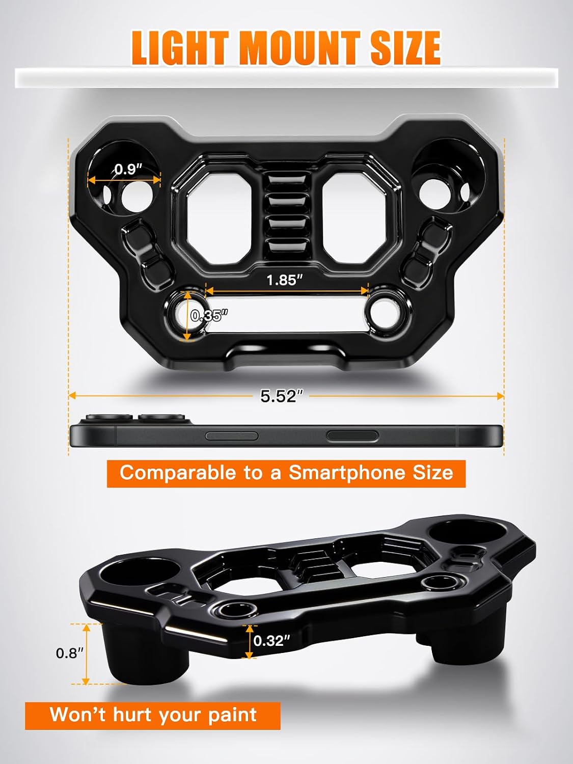 UNI-SHINE 2-Pack Hood Mounting Brackets for Light Bar Fit for Jeep Wrangler JL JLU Gladiator JT 2018–2026 Aluminum A-Pillar Auxiliary Cowl Mounts for LED Pod & Ditch Lights