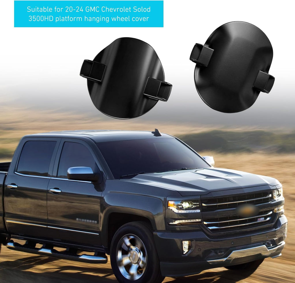 5PCS Platform Hitch 5th Wheel Mount Covers, Hitch Hole Bed Puck Cover, OEM #84756187 84756188, Compatible with 2020-2025 GMC Sierra 3500HD 2500HD Chevy Silverado 3500HD 2500HD (Black)