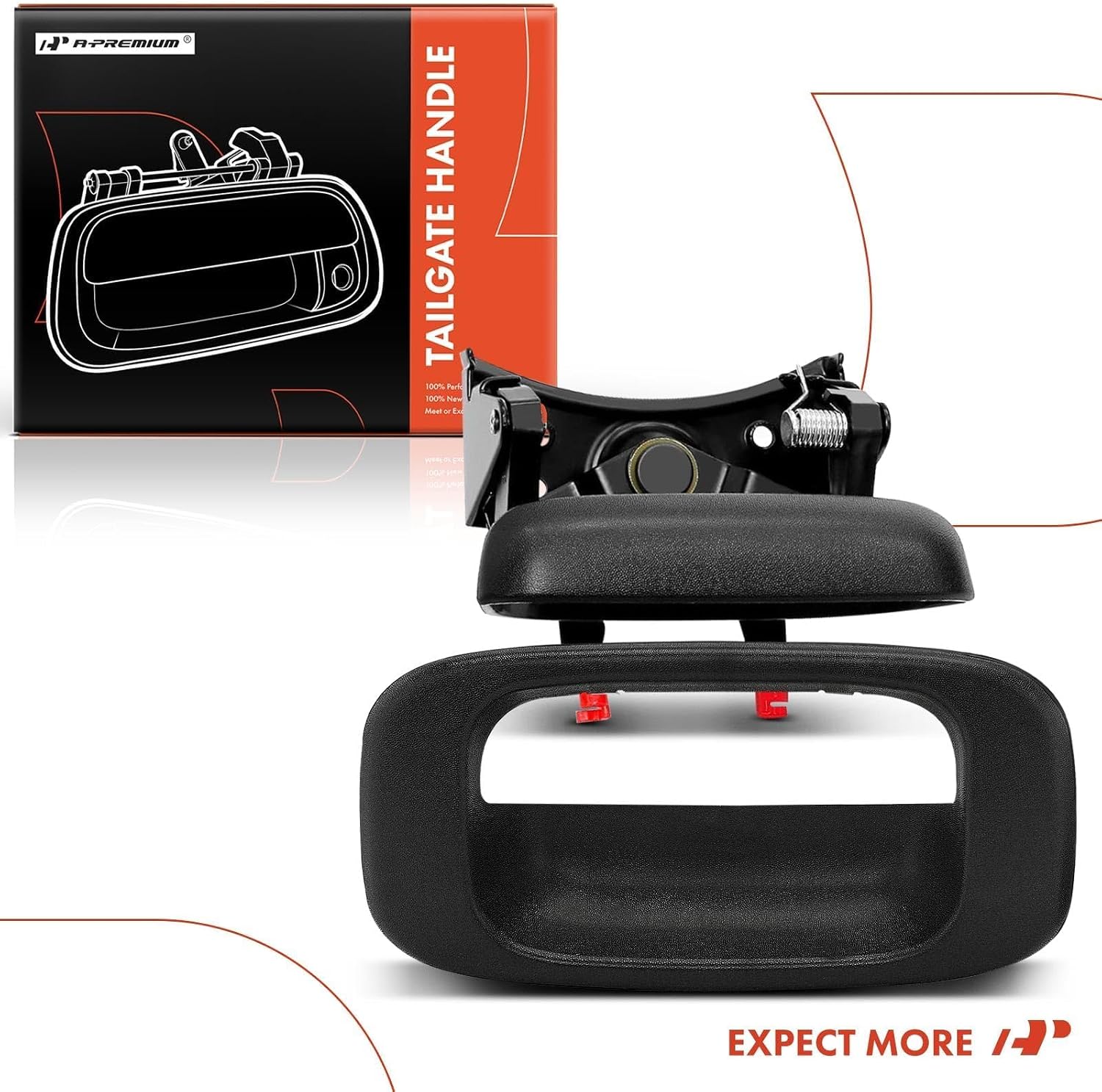 A-Premium - Tailgate Handle & Bezel Assembly - Compatible with 1999 2000 2001 2002 2003 2004 2005 2006 2007 Chevy Silverado GMC Sierra 1500 2500 3500 - # 15997911, 15228539, 15228540, 15228541