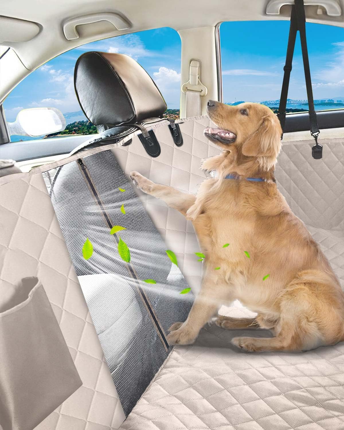 dog car seat cover, 600d heavy dute car on a desk or shelf