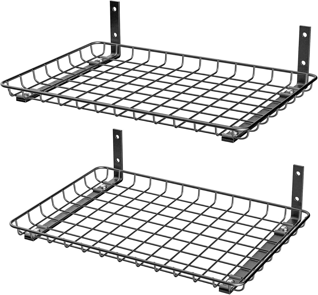 EVERHANGER Garage Wall Shelves 12x18 Inch, Wall Mounted Storage Shelf, Metal