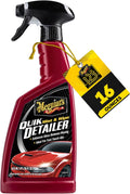 Meguiar's Quik Detailer Mist & Wipe - Easy to Use Car Spray Detailer Lifts Light Dust, Fingerprints, Smudges, and Fresh Contaminants - Perfect to Enhance Shine and Protection Between Washes, 16 Oz