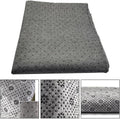 Plum Blossom Non Slip Fabric, Vinyl Rubber Felt for DIY Carpet Floor Mats and Car Seat Cushions, Grey & Black Anti-Slip Material Roll