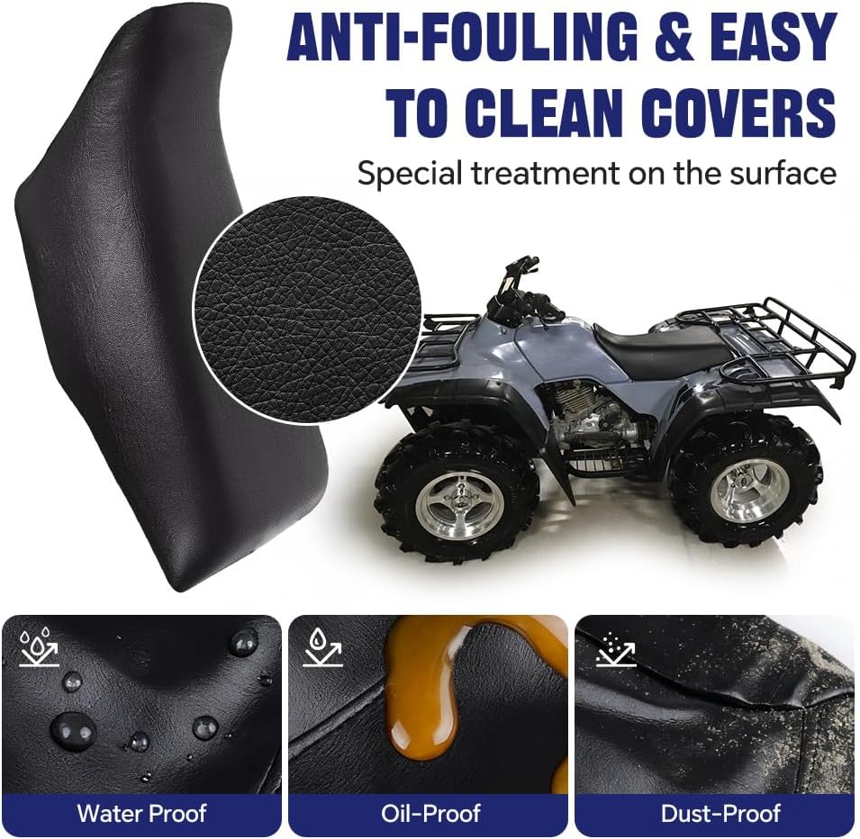 PIT66 Replacement ATV Seat Cover Fit Honda FourTrax 300 1988-2000 | Weather-Resistant Black Replacement Seat Cover with Durable Leather Construction Construction Fit FourTrax 300 1988-2000