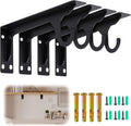 wall mounted closet rod brackets, 11.18 inch, black, main product view