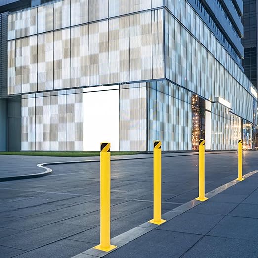 Safety Bollard 4 Packs, 42 Inch Height Steel Bollard Post - Image 2