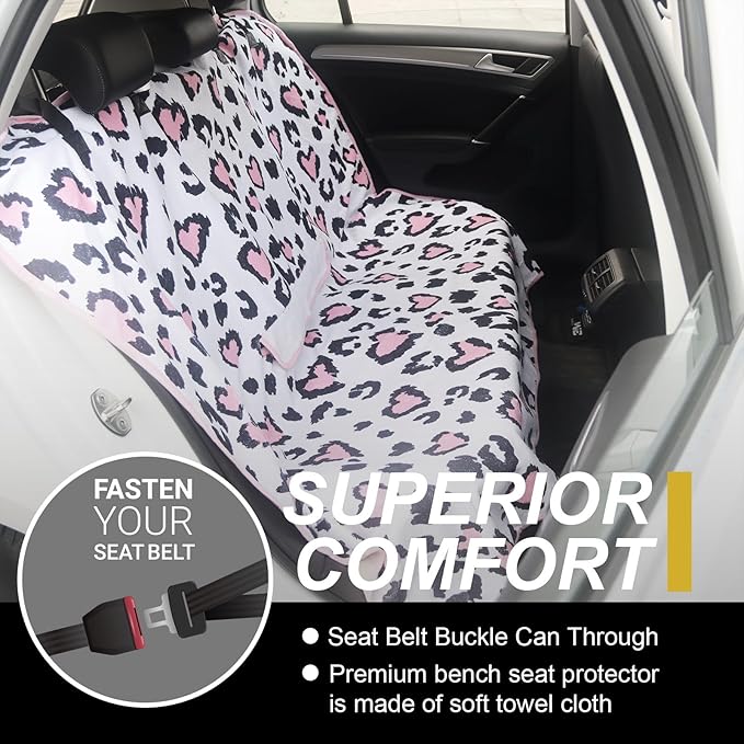 Back Seat Cover for Car Trucks Van SUV, Waterproof Rear Bench Towel Seat Covers - Image 2
