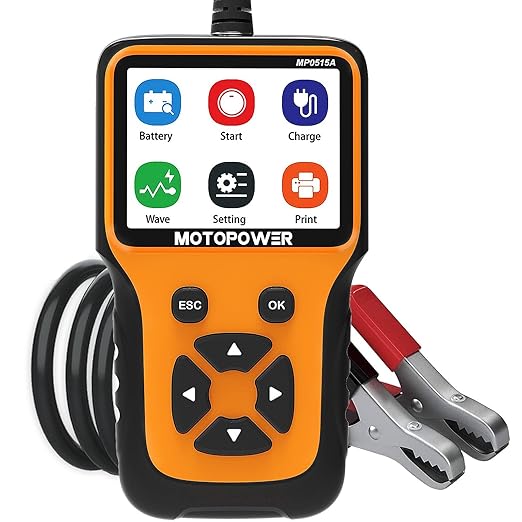MOTOPOWER MP0515A 12V Car Battery Tester Automotive 100-2000 CCA Battery Load