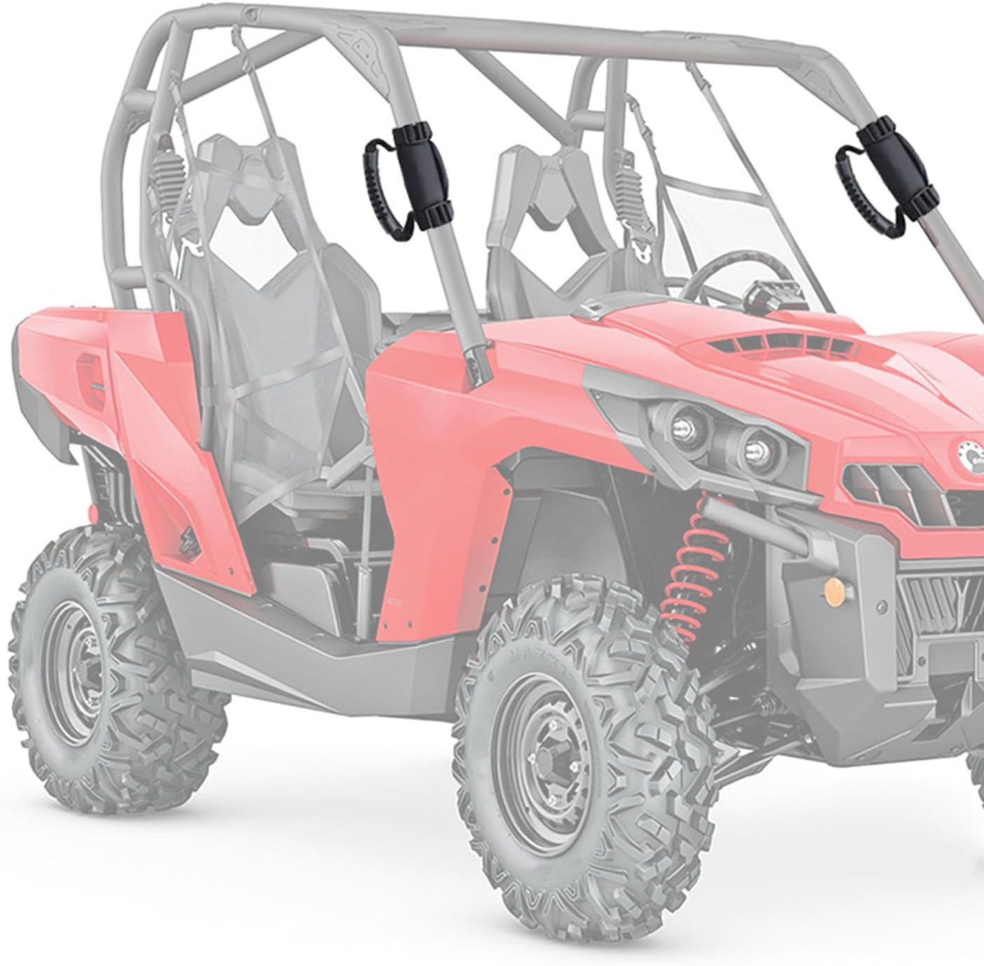 Pair Roll Bar Grip Handles for Segway Villain SX10 2023–2026 UTV Grab Handles Rubber Non Slip Grip Roll Cage Handles Off Road ATV UTV Accessories