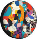 Abstract Graffiti Print Universal Spare Tire Cover for RV, Jeep | Wheel Protector Fits Rv, Trailer, Jeep, Shield Tires From Sun, Dirt And Rain For Outdoor Storage