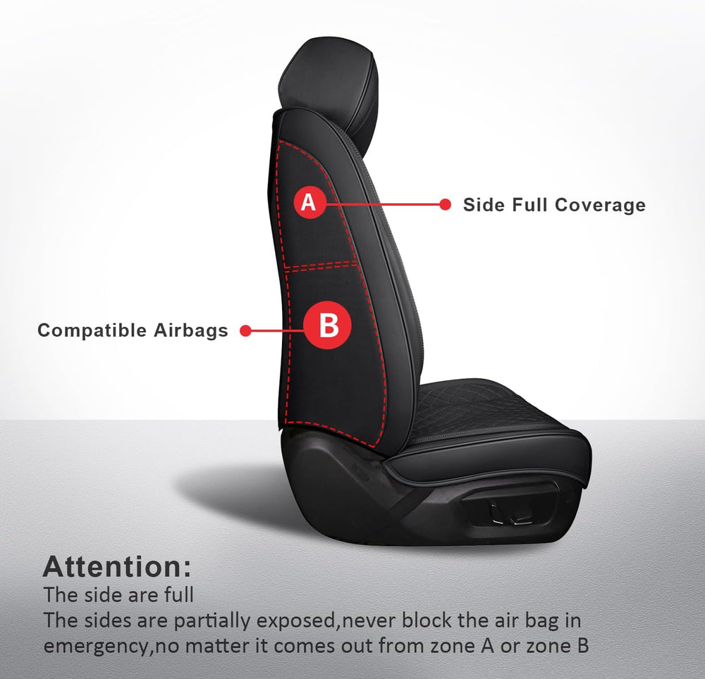 MIROZO Seat Covers Full Coverage,Leather Car Seat Cover for SUV Sedan Truck