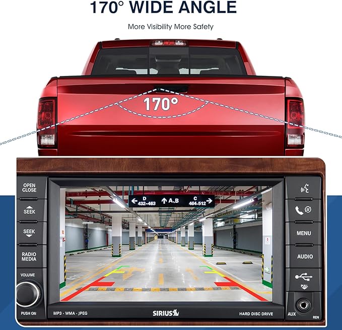 Rear View Backup Camera Fit for Dodge Ram 1500 2500 3500 2009-2012, Reversing - Image 4