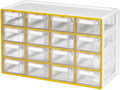 blue ginkgo 16-drawer storage cabinet organizer, yellow, made, main product view