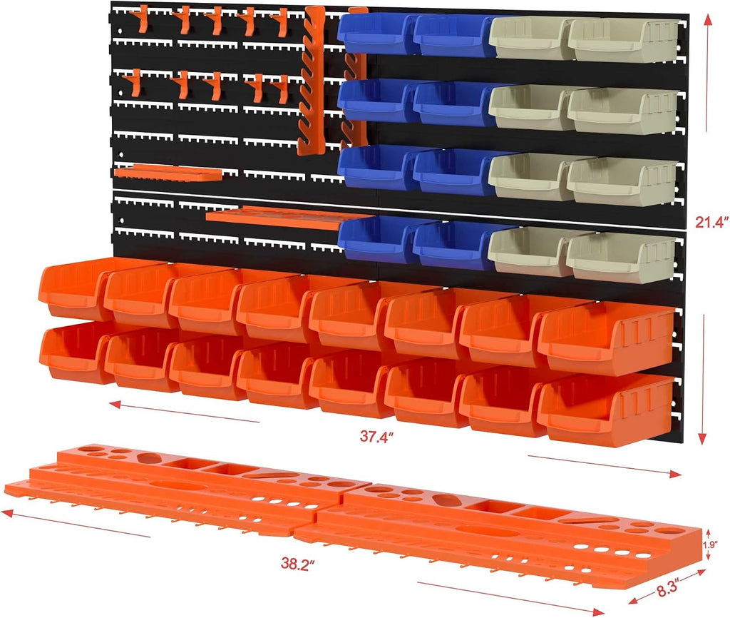 wall mounted storage bins garage storage drawers with, package contents