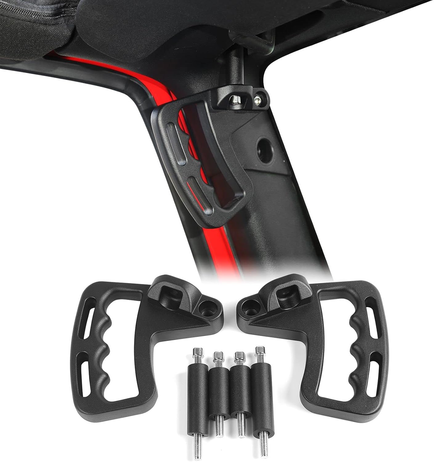 Front Aluminum Grab Handles Grip Handle Grab Bars for Jeep Wrangler JK JKU Sports Sahara Freedom Rubicon X & Unlimited X 2 Door 4 Door 2007-2018